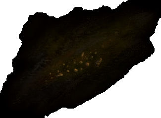 An asteroid belt strewn with glinting ore.